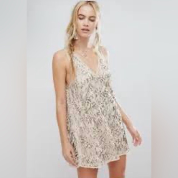 Free People Dresses & Skirts - Free People Shine On Mini Dress 
Size medium